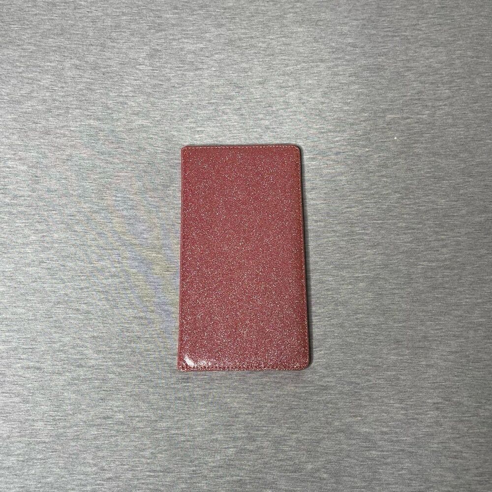 Nordstrom Vinyl Pink Glitter Car Paperwork Document Holder Organizer Booklet